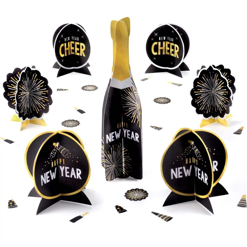 New Year's Eve Paper Table Centerpiece Decoration Kit, 39 Count
