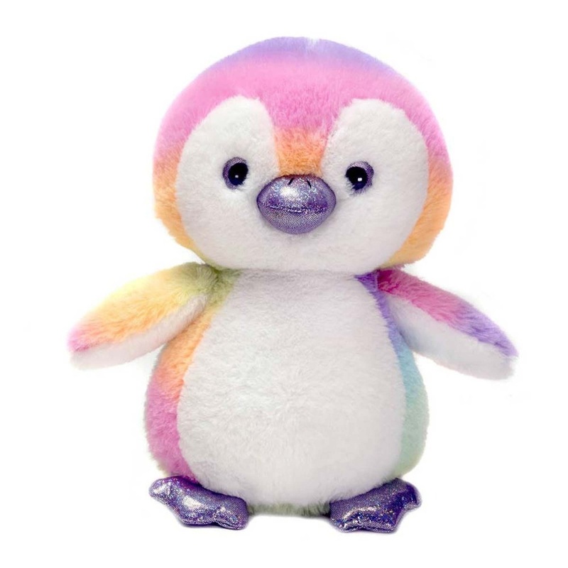 Pastel Rainbow Penguin Plush, 10 Inches, 1 Count