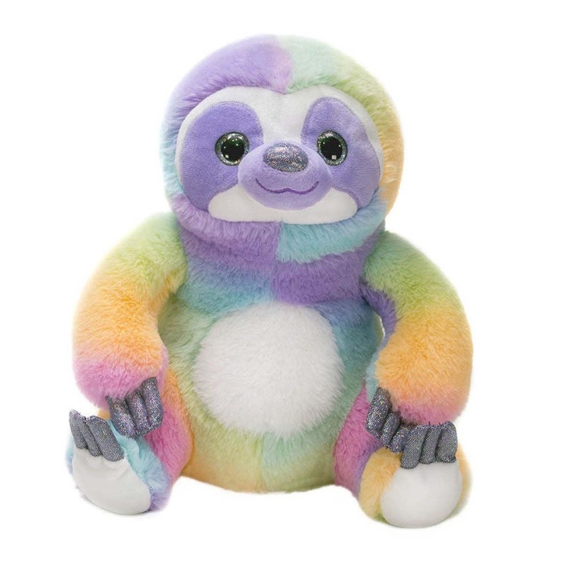 Pastel Rainbow Sloth Plush, 13 Inches, 1 Count