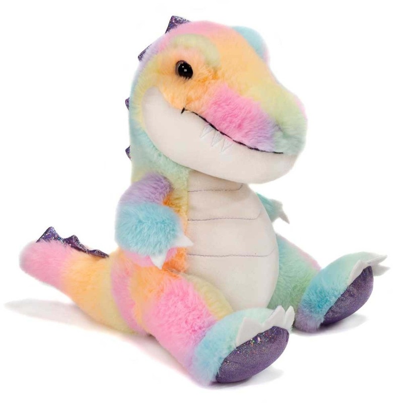 Pastel Rainbow T-Rex Plush, 10 Inches, 1 Count