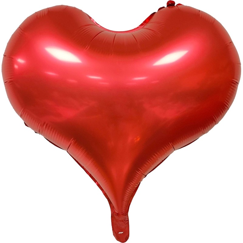 Red Heart Shaped Supershape Balloon, 22 Inches, 1 Count