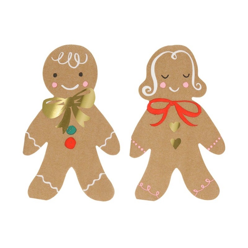 Sweet Gingerbread Small Beverage Napkins, 5 Inches, 16 Count