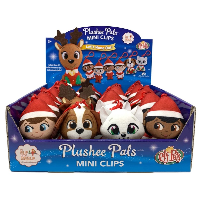 Christmas Elf Pets Mini Plush with Clips, Assortment, 1 Count