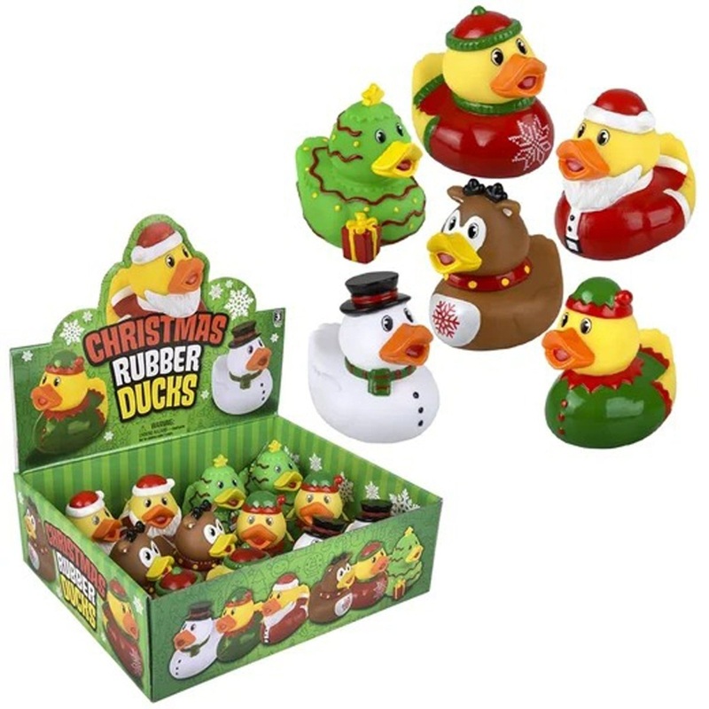 Christmas Rubber Duckies, 3.5 Inches, Assortment, 1 Count