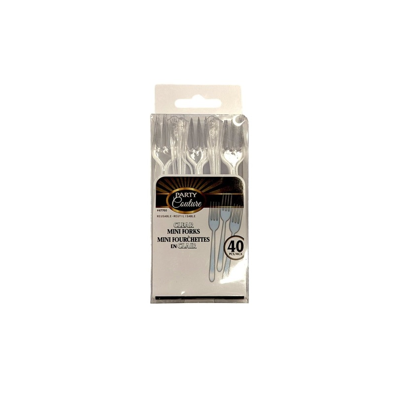 Clear Premium Quality Mini Forks, 40 Count