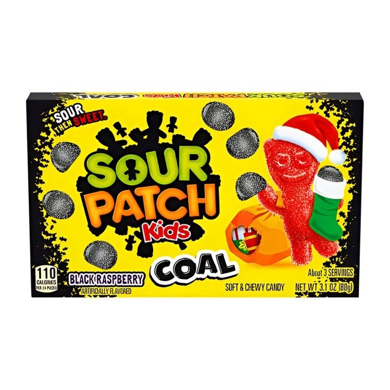 Coal Sour Patch Kids Candies, Black Raspberry, 88g, 1 Count
