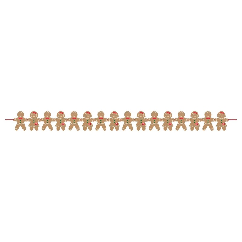 Felt Gingerbread Christmas Garland, 62 Inches, 1 Count