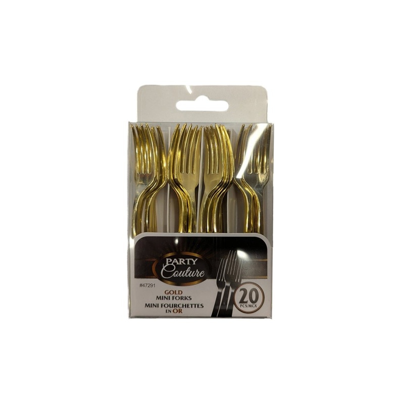 Gold Premium Quality Mini Forks, 20 Count