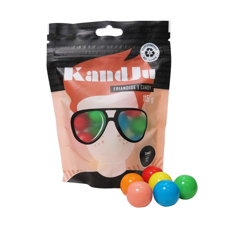 KandJu Bubble Gums Bag, 115g, 1 Count