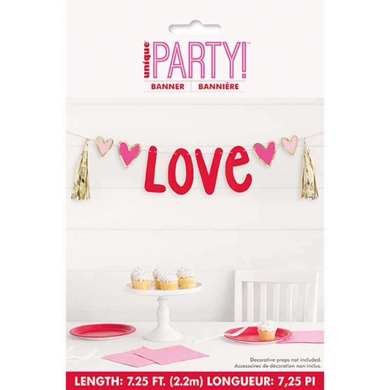 Love Banner with Tassels, 87 Inches, 1 Count