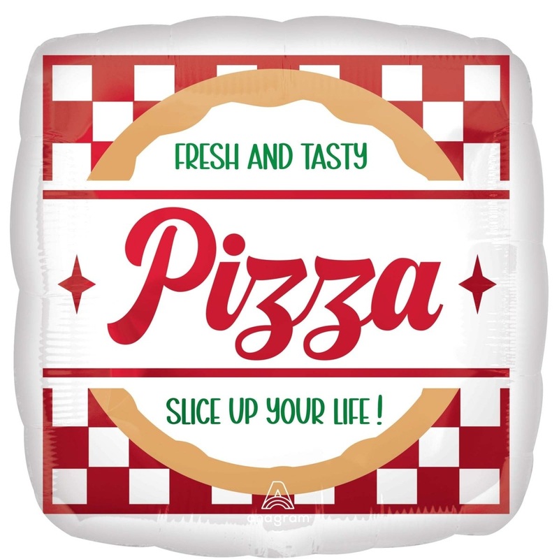 Pizza Party Foil Balloon, 18 Inches, 1 Count