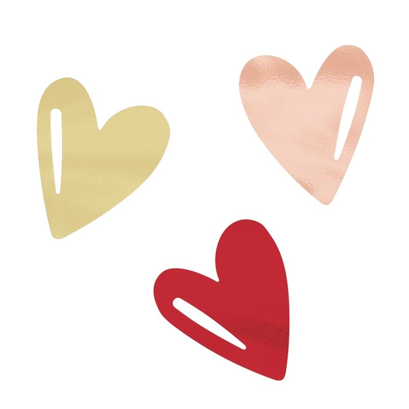 R & P Valentine's Day Heart Shaped Jumbo Confetti, 0.5 Oz, 1 Count