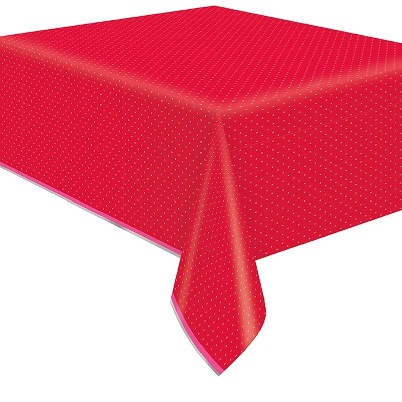 R & P Valentine's Day Rectangular Foil Table Cover, 54 x 84 Inches, 1 Count