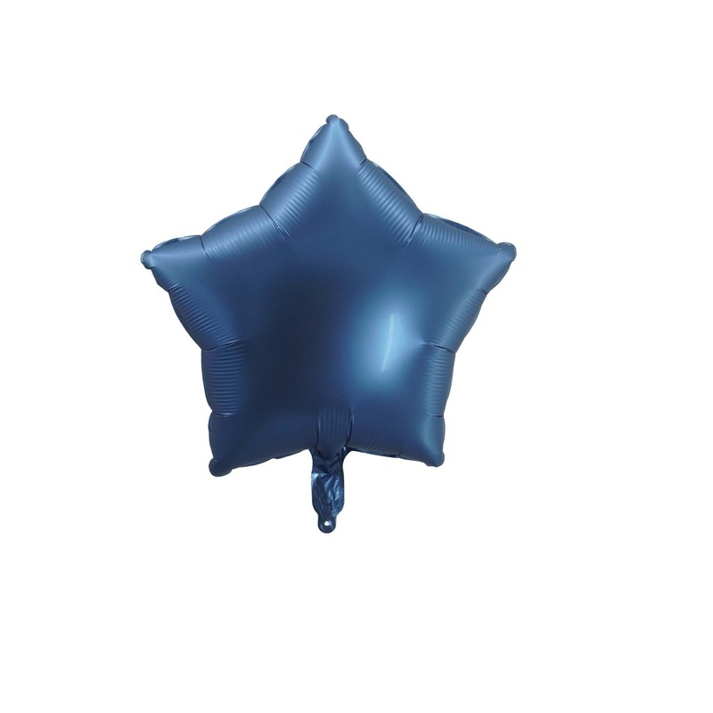 Satin Luxe Royal Blue Star Shaped Foil Balloon, 18 Inches, 1 Count