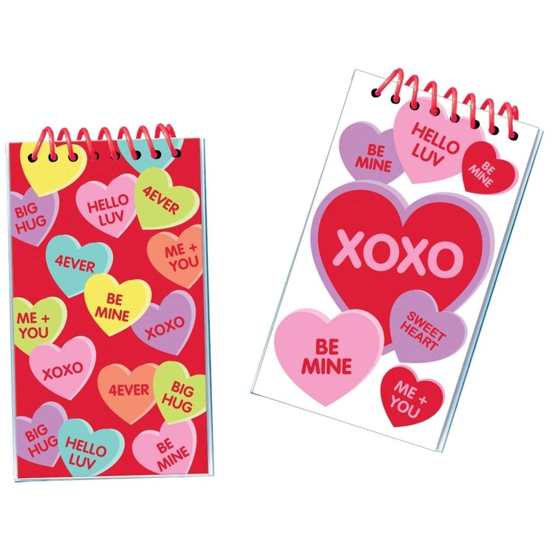 Valentine's Day Notepads, 12 Count