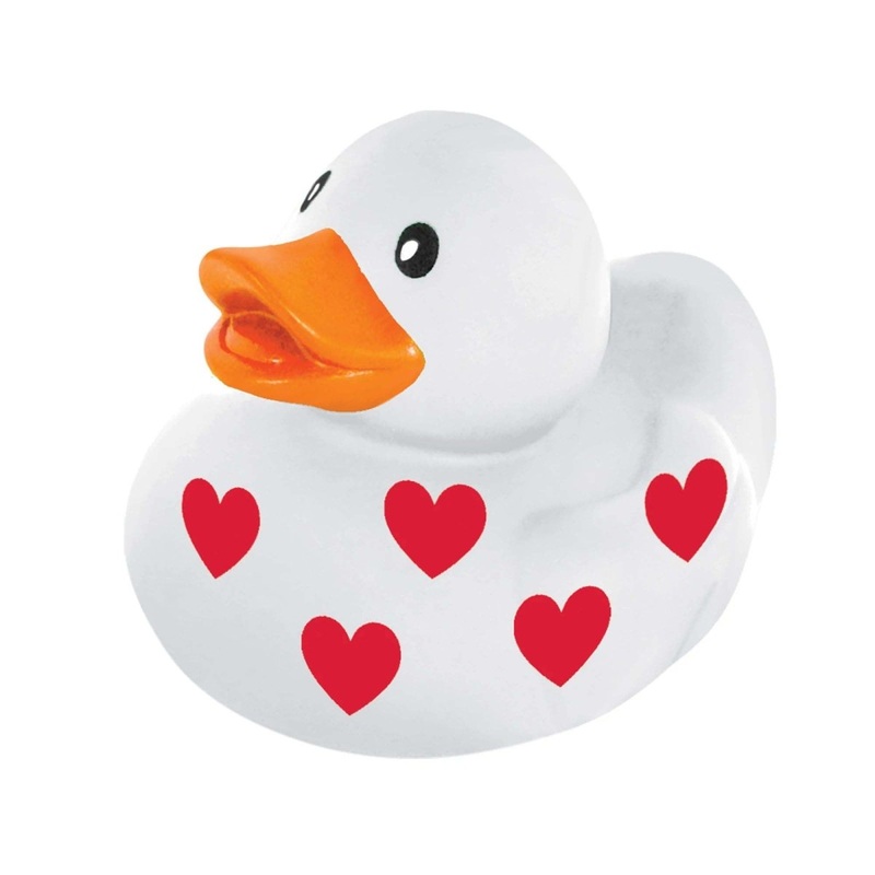 Valentine's Day Rubber Duck, 2 Inches, 1 Count