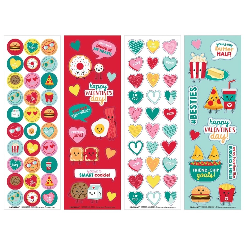 Valentine's Day Stickers, 36 Count