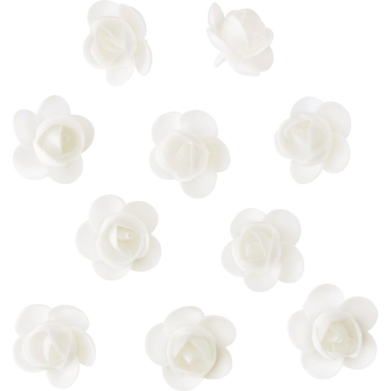 White Rose Icing Decorations, 0.35 Oz, 10 Count