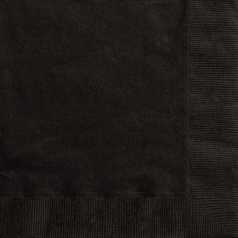 Black Large Lunch Napkins, 20 Count