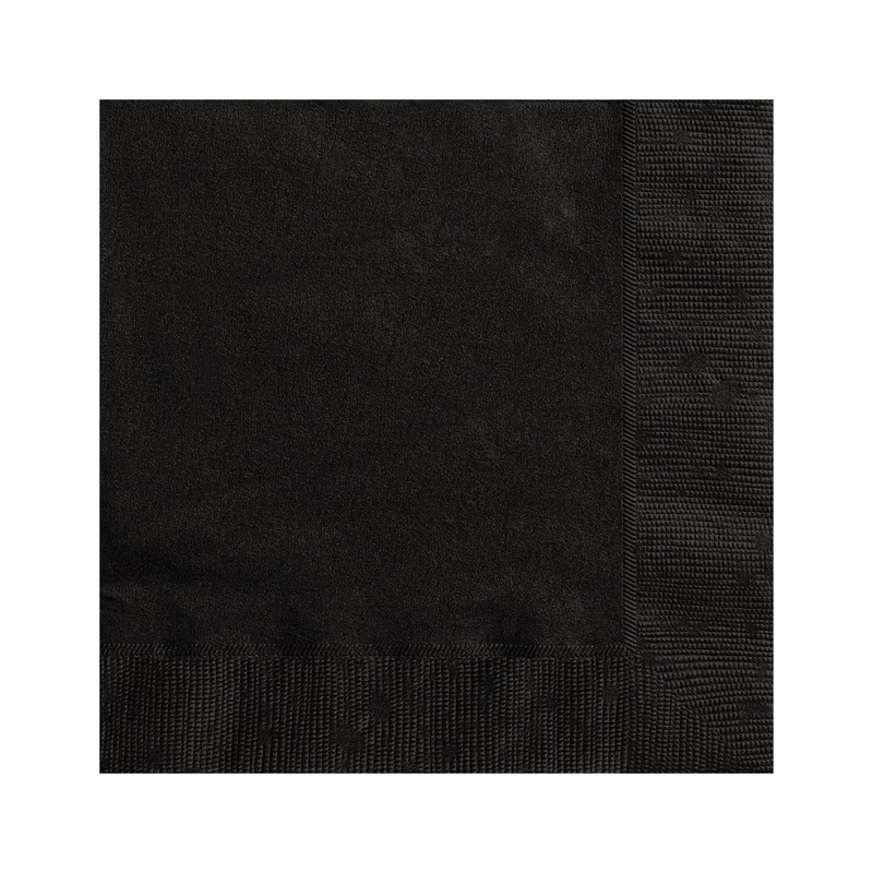 Black Small Beverage Napkins, 20 Count