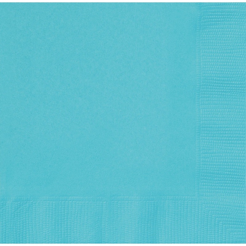 Caribbean Blue Large Lunch Napkins, 20 Count