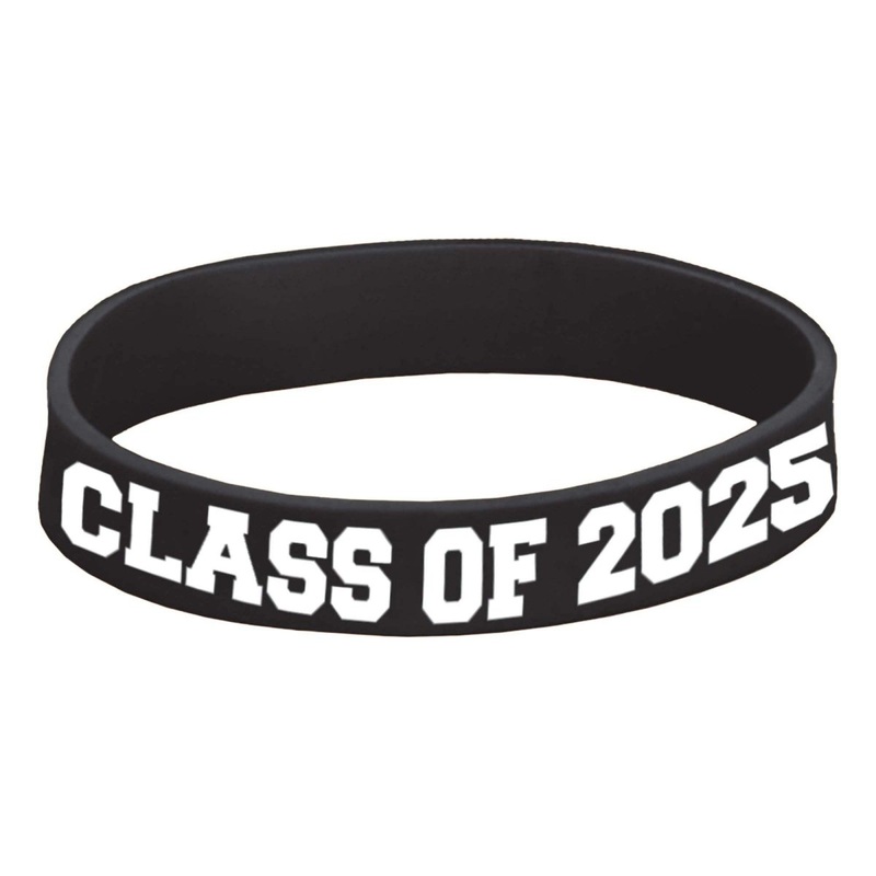 Class of 2025 Grad Rubber Bracelet, 1 Count