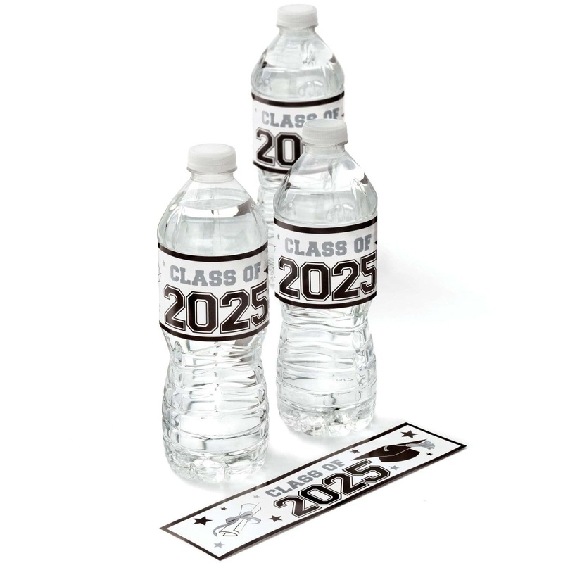 Class of 2025 Water Bottle Labels, 24 Count
