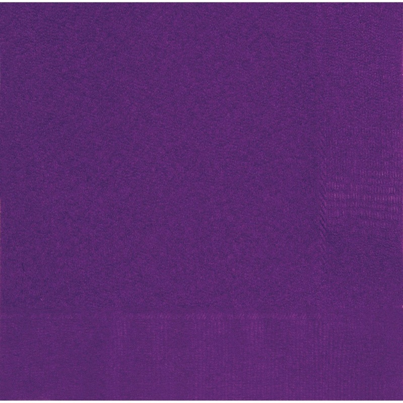 Deep Purple Large Lunch Napkins, 20 Count