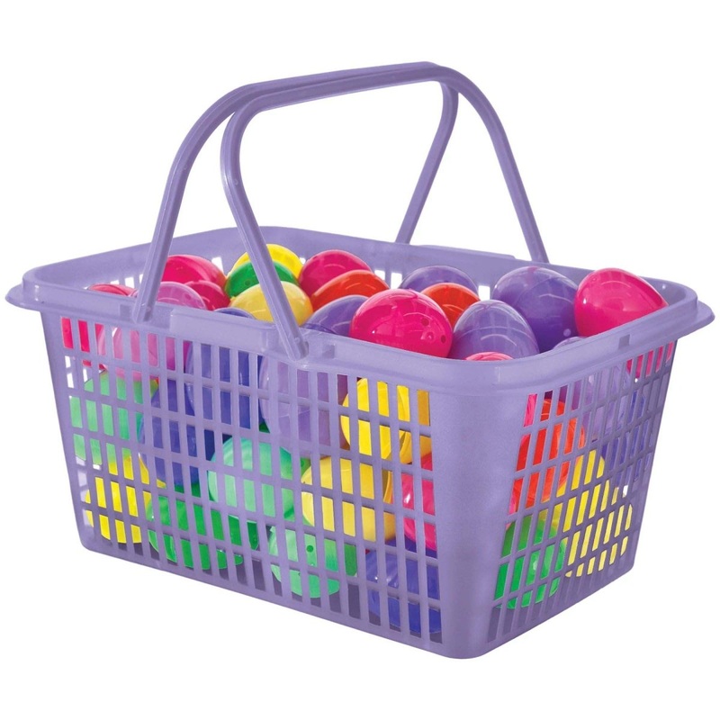 Easter Basket with Fillable Eggs, 2 Inches, 1 Count