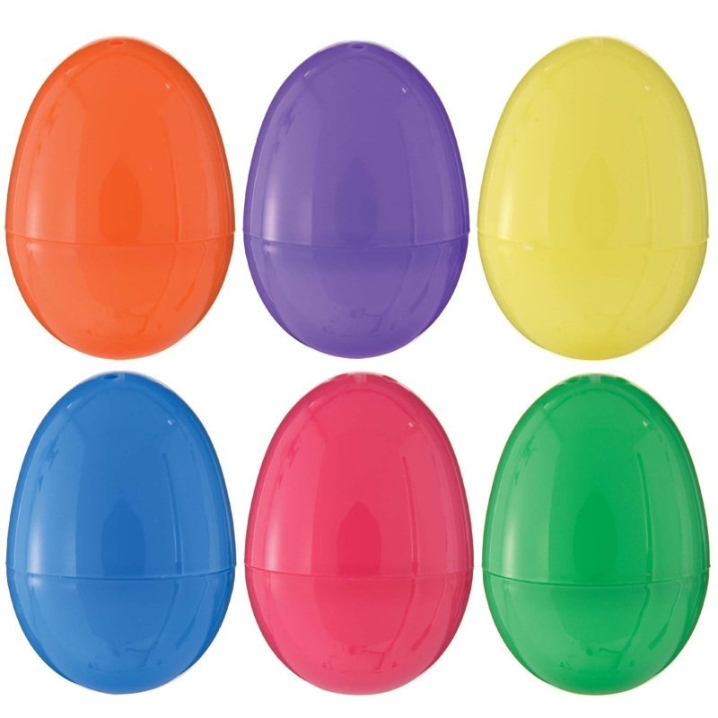 Easter Fillable Eggs, 3 Inches, 6 Count
