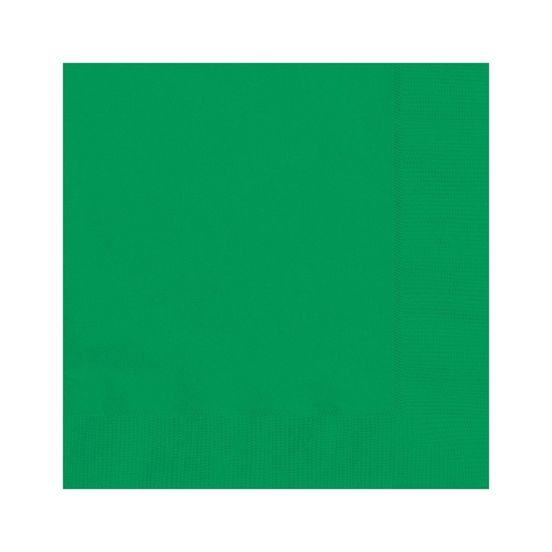 Emerald Green Small Beverage Napkins, 20 Count