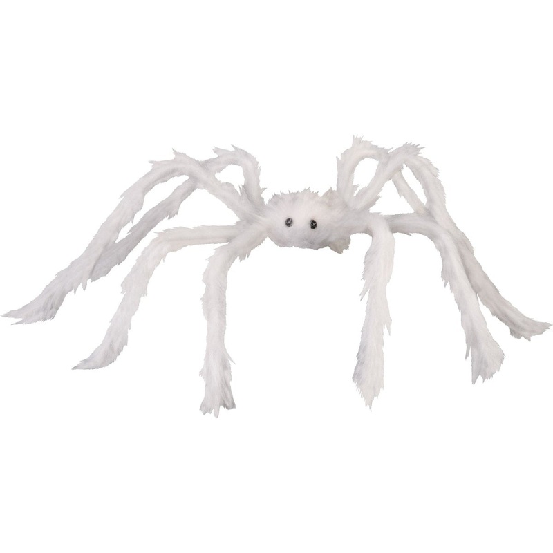 Fuzzy White Posable Spider, 31 Inches, 1 Count