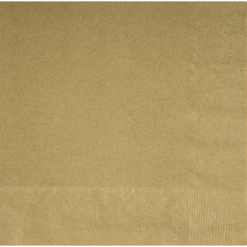Gold Large Lunch Napkins, 20 Count