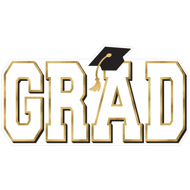 GRAD Giant Cutout, 15 x 28 Inches, 1 Count