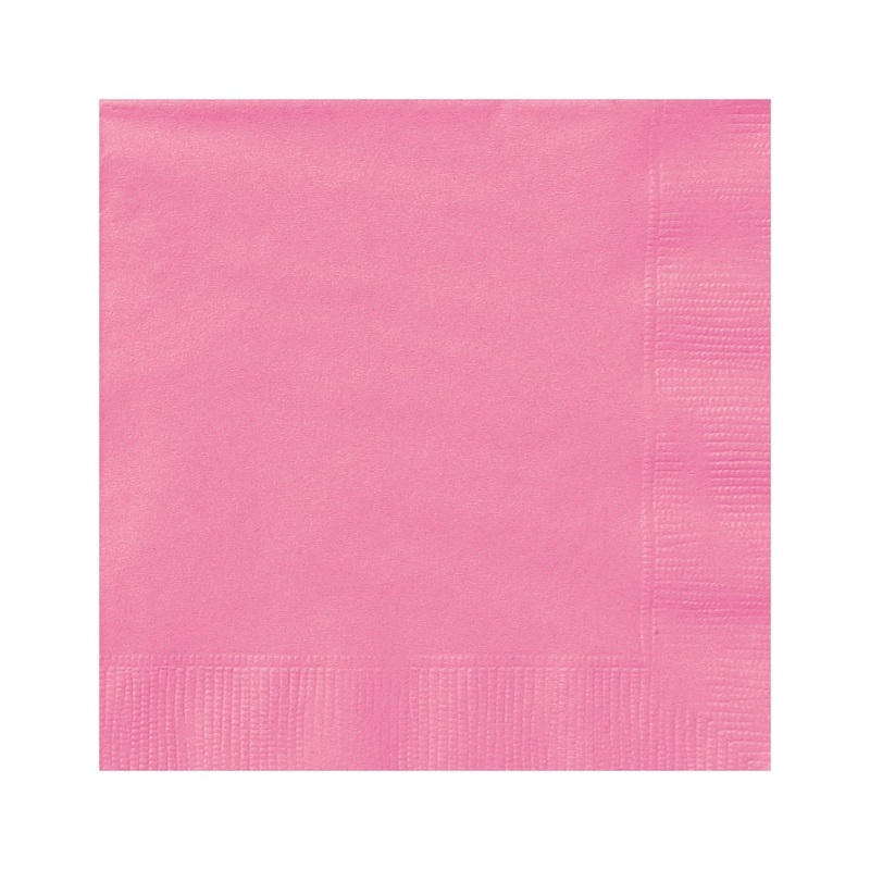 Hot Pink Small Beverage Napkins, 20 Count