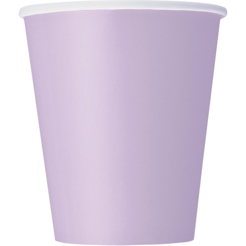 Lavender Purple Paper Cups, 9 Oz, 8 Count