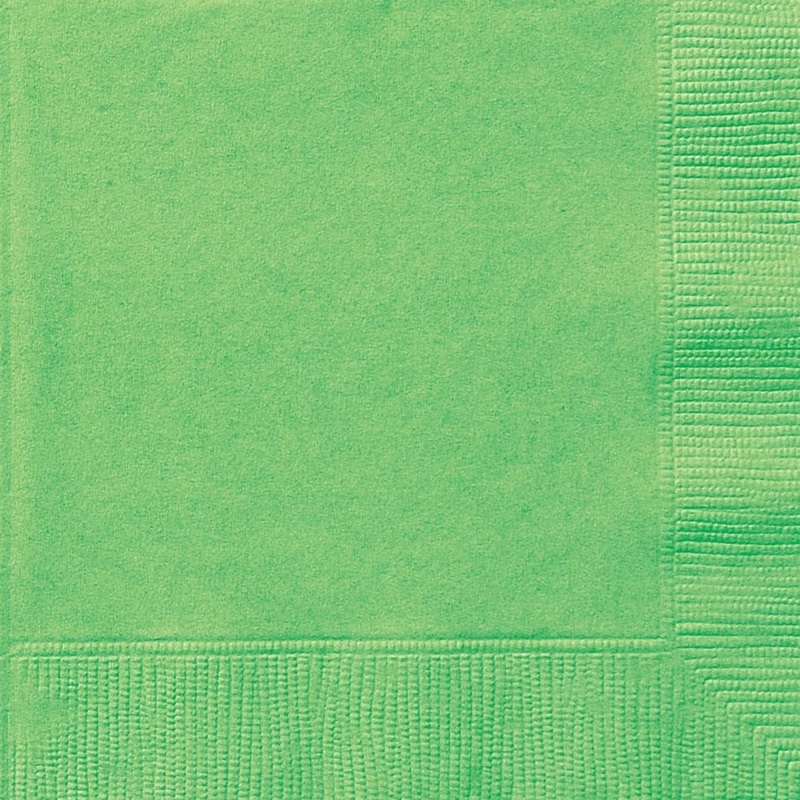 Lime Green Large Lunch Napkins, 20 Count