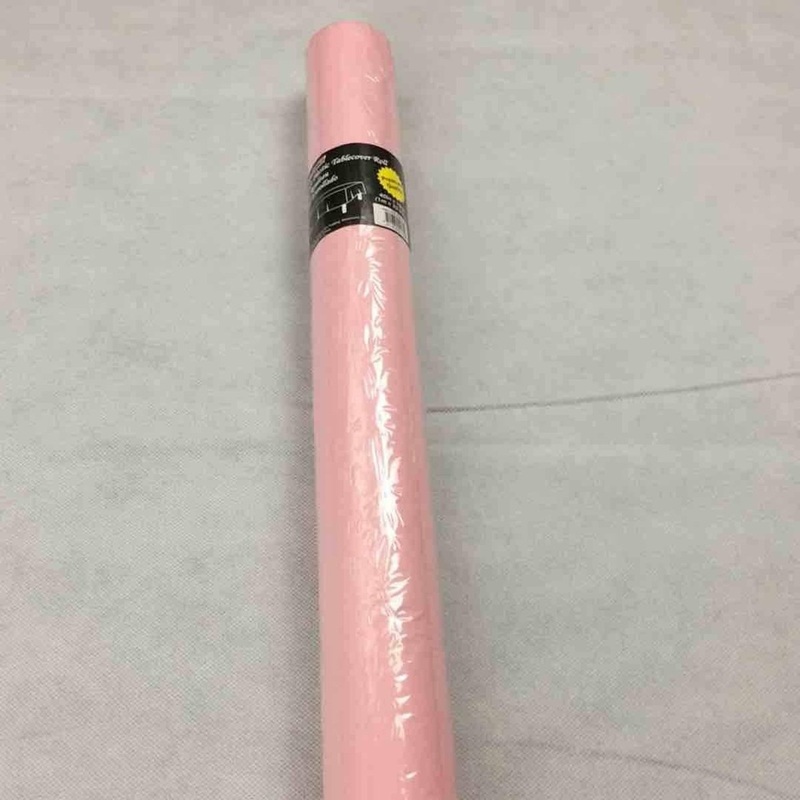 Plastic Table Cover Roll, Baby Pink, 40 x 1200 Inches, 1 Count