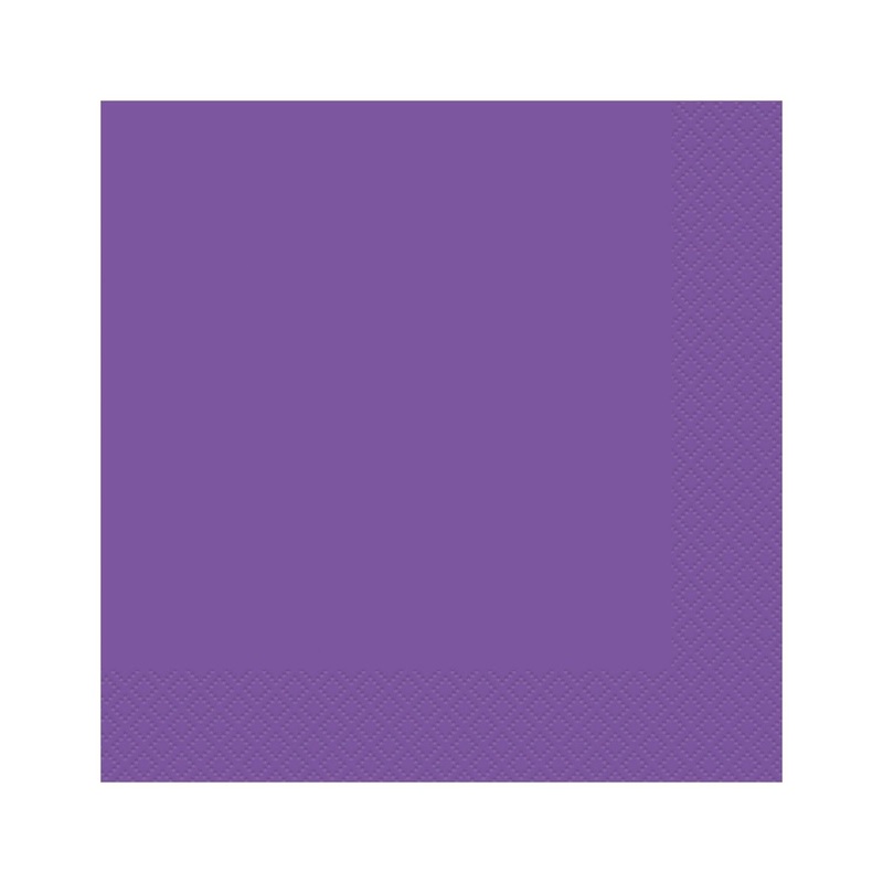 Purple Small Beverage Napkins, 20 Count