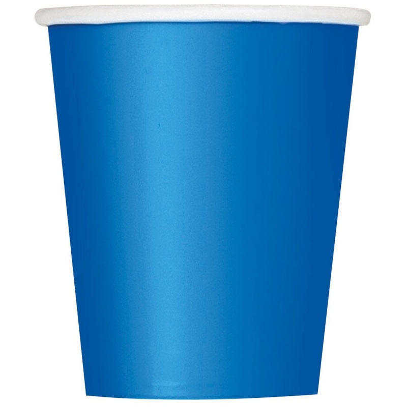 Royal Blue Paper Cups, 9 Oz, 8 Count