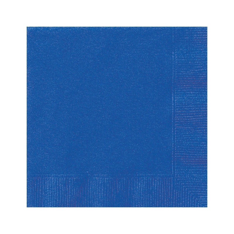 Royal Blue Small Beverage Napkins, 20 Count