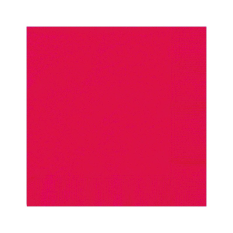 Ruby Red Small Beverage Napkins, 20 Count