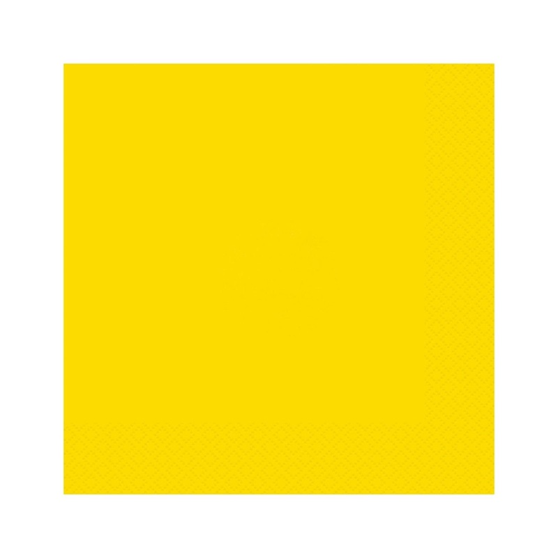 Yellow Small Beverage Napkins, 20 Count