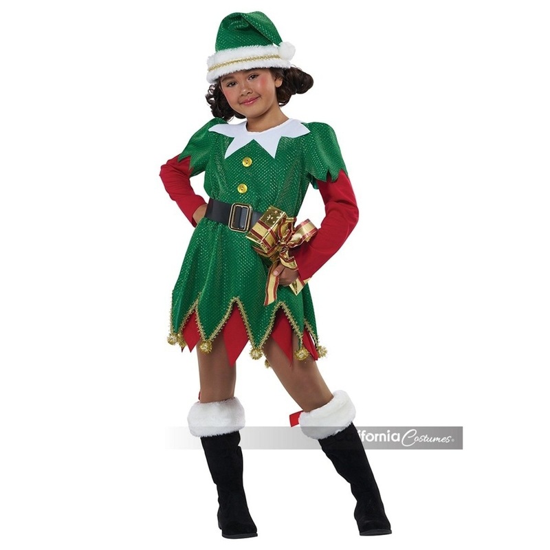 Christmas Cutie Classic Costume for Kids, Jacket, Belt, Shoe Cuffs and Hat XS