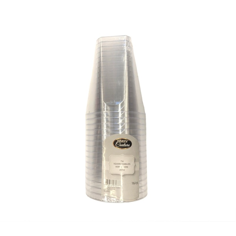 Clear Premium Quality Plastic Glasses, 7 Oz, 16 Count