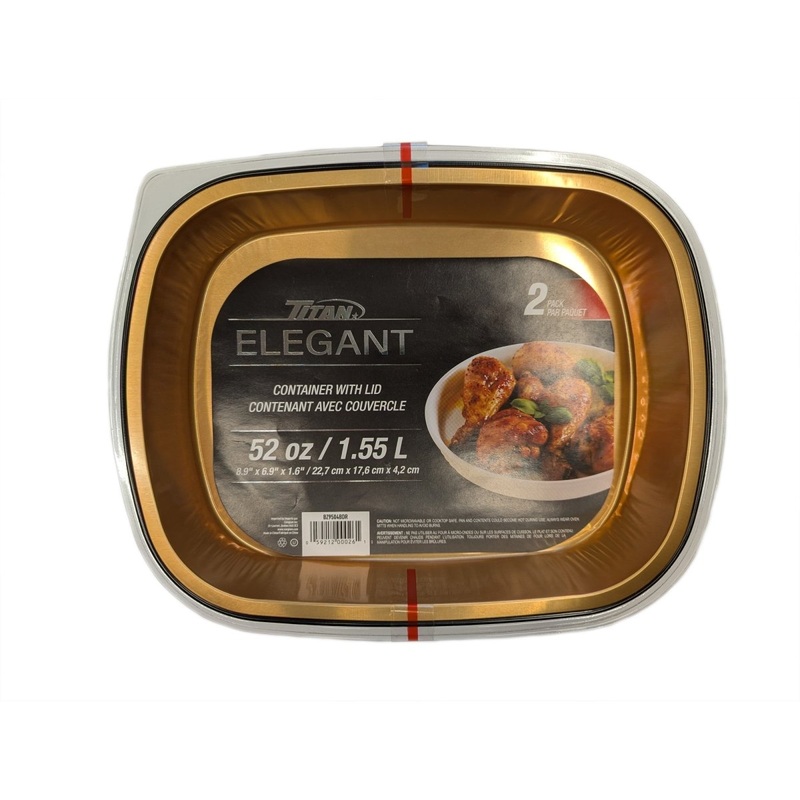 Container with Lids, 52 Oz, 2 Count