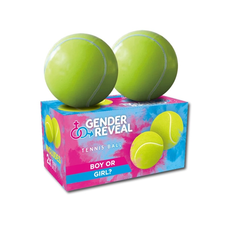 Gender Reveal Blue Powder Tennis Ball, 2 Count