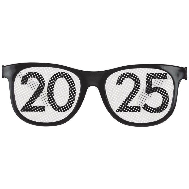 GRAD 2025 Black Glasses, 1 Count