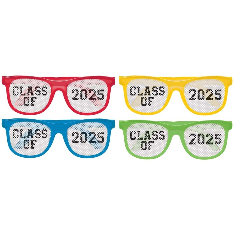 GRAD 2025 Glasses, Multicolor, 10 Count