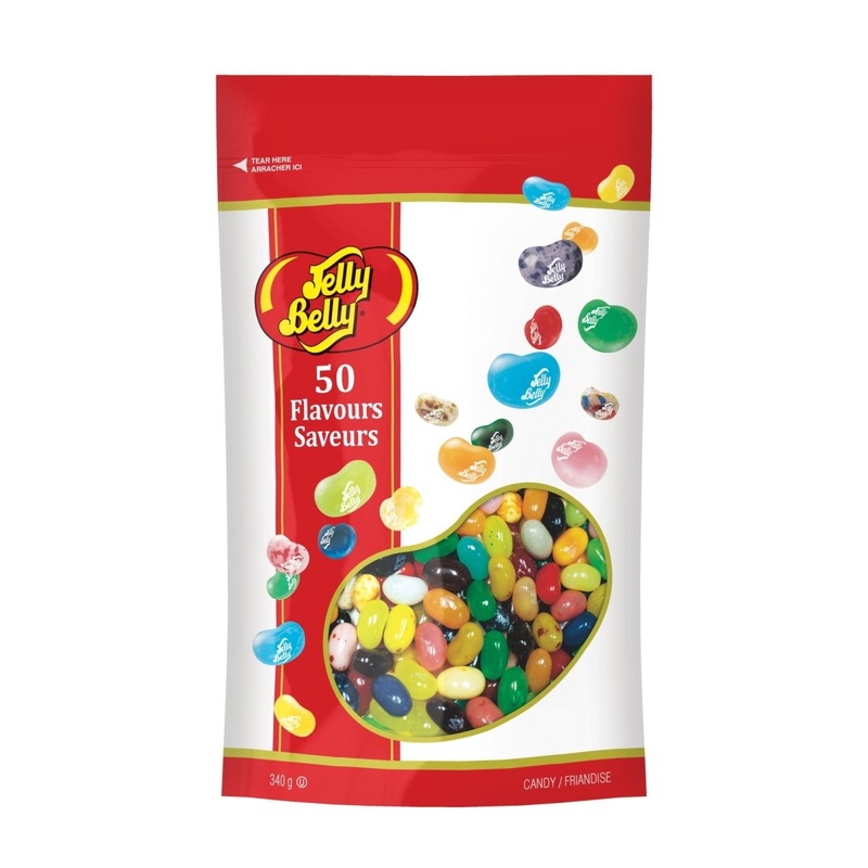 Jelly Belly Candy Pouch Bag, 50 Flavors, 340g, 1 Count